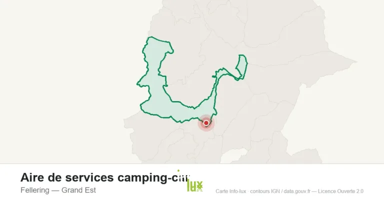 Carte de localisation : Aire de services camping-car à Fellering