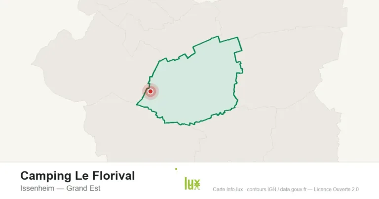 Carte de localisation : Camping Le Florival à Issenheim
