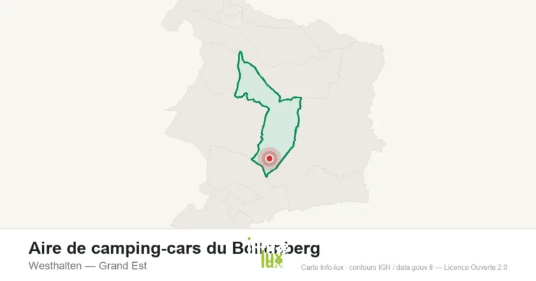 Carte de localisation : Aire de camping-cars du Bollenberg à Westhalten