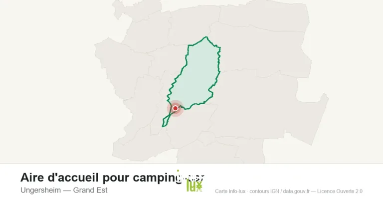 Carte de localisation : Aire d'accueil pour camping-car à Ungersheim