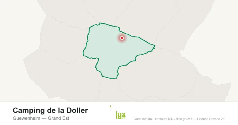 Carte de localisation : Camping de la Doller à Guewenheim