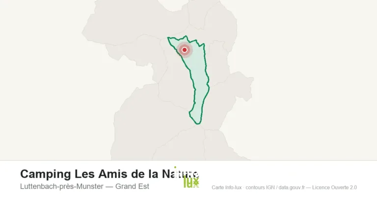 Carte de localisation : Camping Les Amis de la Nature à Luttenbach-près-Munster