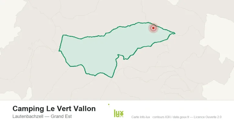 Carte de localisation : Camping Le Vert Vallon à Lautenbachzell