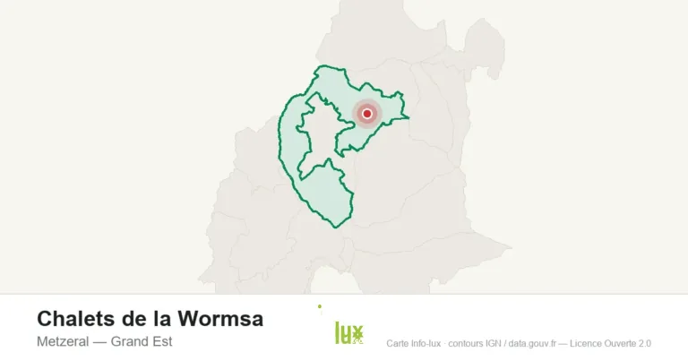 Carte de localisation : Chalets de la Wormsa à Metzeral