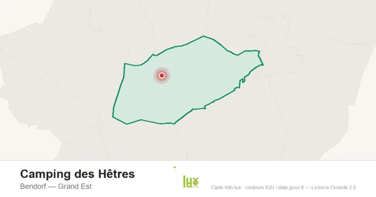 Carte de localisation : Camping des Hêtres à Bendorf