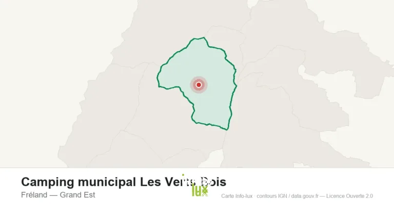 Carte de localisation : Camping municipal Les Verts Bois à Fréland