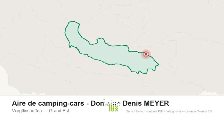 Carte de localisation : Aire de camping-cars - Domaine Denis MEYER à Vœgtlinshoffen