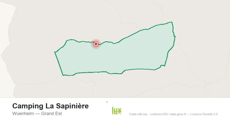 Carte de localisation : Camping La Sapinière à Wuenheim