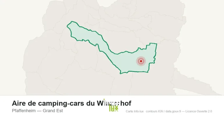 Carte de localisation : Aire de camping-cars du Winzerhof à Pfaffenheim