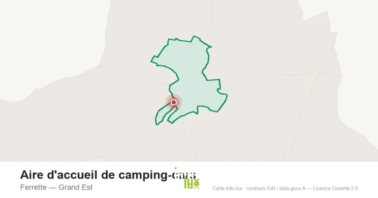 Carte de localisation : Aire d'accueil de camping-cars à Ferrette