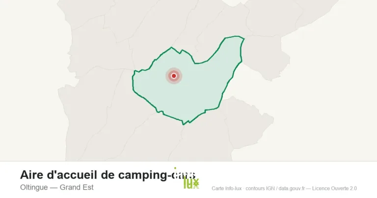 Carte de localisation : Aire d'accueil de camping-cars à Oltingue