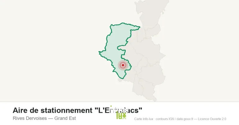 Carte de localisation : Aire de stationnement "L'Entrelacs" à Rives Dervoises