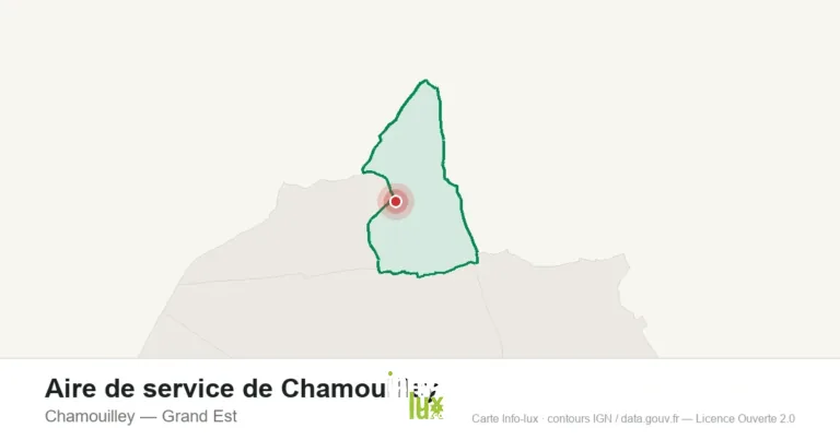 Carte de localisation : Aire de service de Chamouilley à Chamouilley