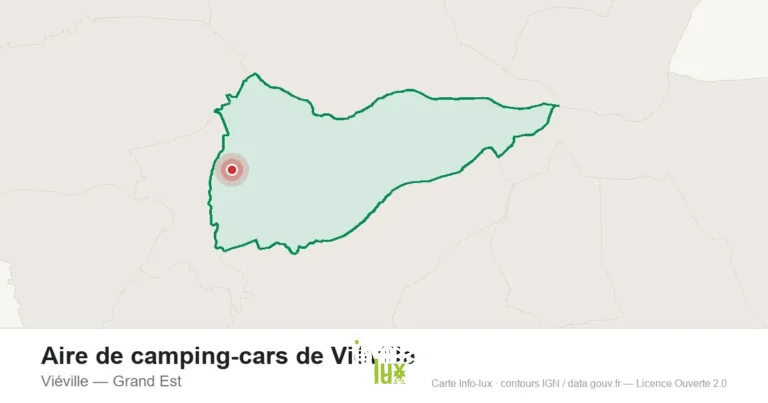Carte de localisation : Aire de camping-cars de Viéville à Viéville
