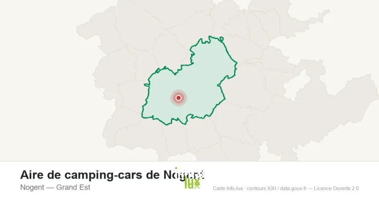 Carte de localisation : Aire de camping-cars de Nogent à Nogent