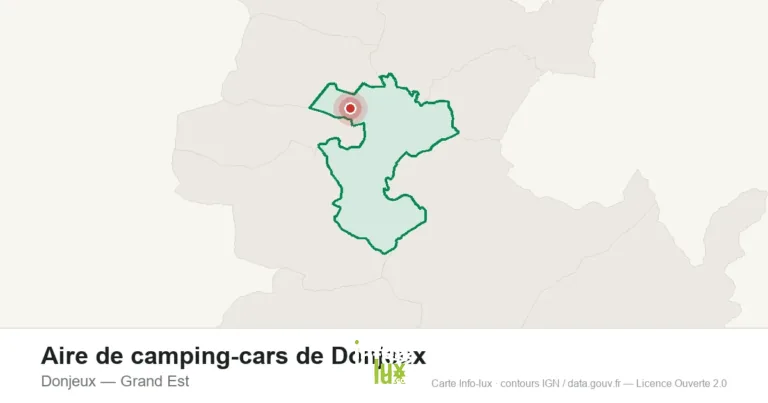 Carte de localisation : Aire de camping-cars de Donjeux à Donjeux