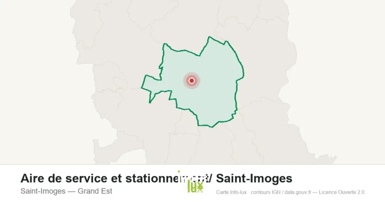 Carte de localisation : Aire de service et stationnement/ Saint-Imoges à Saint-Imoges