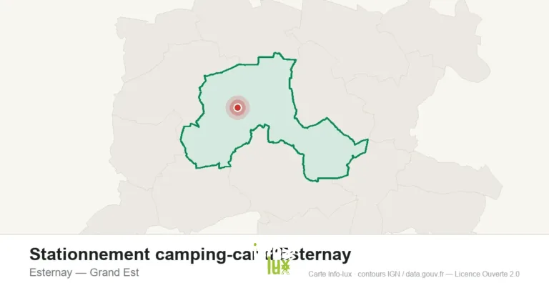 Carte de localisation : Stationnement camping-car d'Esternay à Esternay