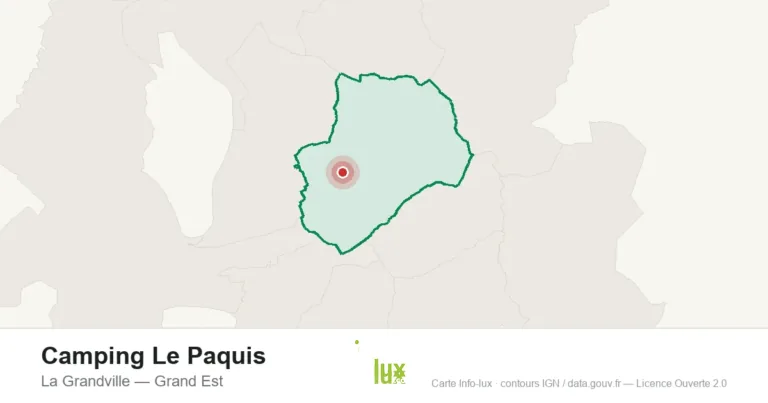 Carte de localisation : Camping Le Paquis à La Grandville