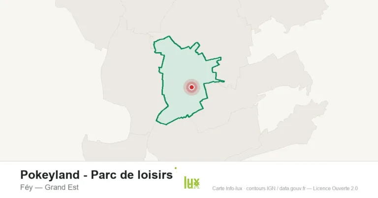 Carte de localisation : Pokeyland - Parc de loisirs à Féy