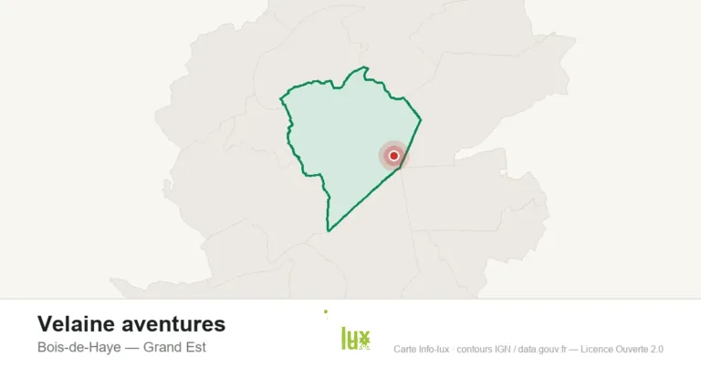 Carte de localisation : Velaine aventures à Bois-de-Haye