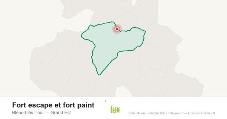 Carte de localisation : Fort escape et fort paint à Blénod-lès-Toul