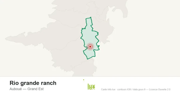Carte de localisation : Rio grande ranch à Auboué