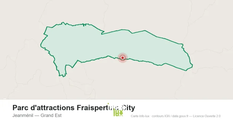 Carte de localisation : Parc d'attractions Fraispertuis City à Jeanménil