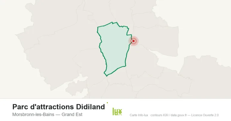 Carte de localisation : Parc d'attractions Didiland à Morsbronn-les-Bains