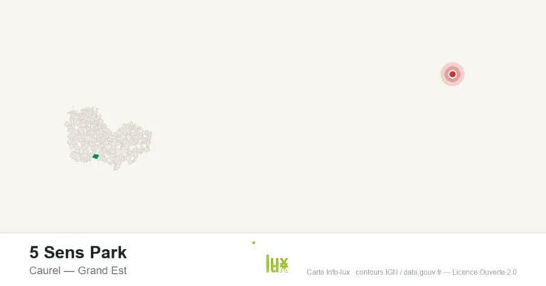 Carte de localisation : 5 Sens Park à Caurel