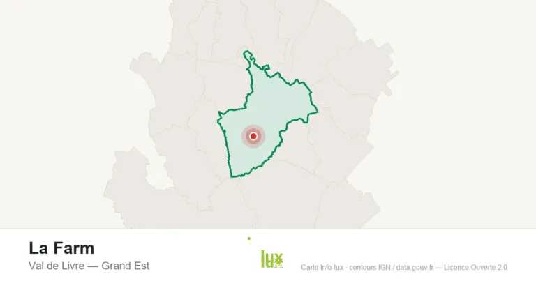 Carte de localisation : La Farm à Val de Livre