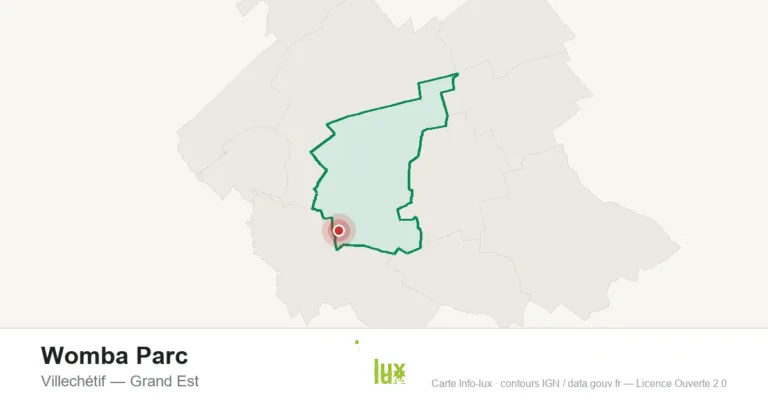 Carte de localisation : Womba Parc à Villechétif