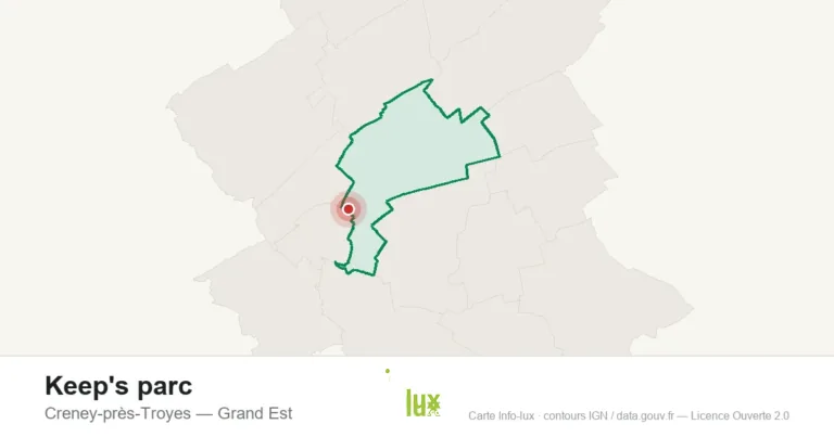 Carte de localisation : Keep's parc à Creney-près-Troyes