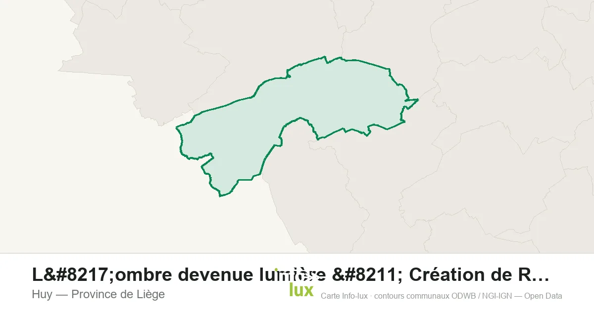 Huy > Sortie > L’ombre devenue lumière – Création de Rainer Gross 2026
