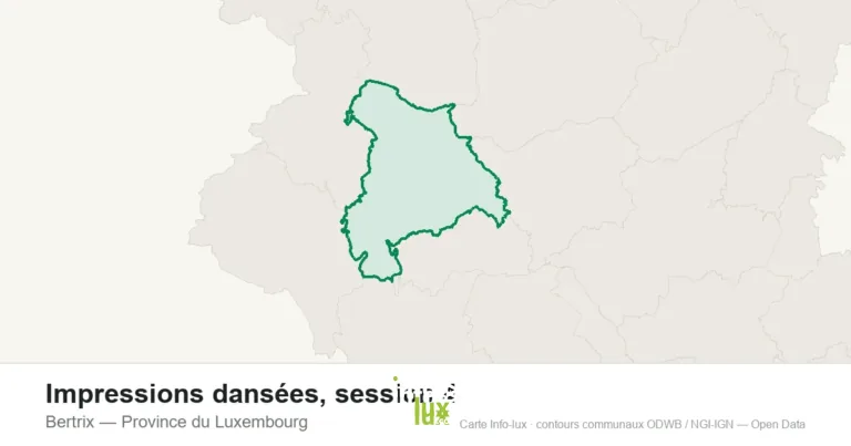 Carte de localisation : Bertrix (Province du Luxembourg)