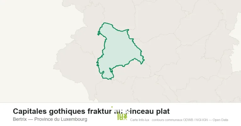 Carte de localisation : Bertrix (Province du Luxembourg)
