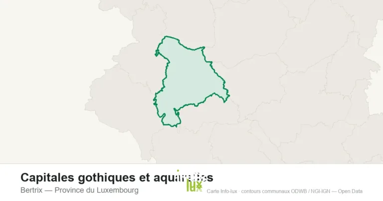 Carte de localisation : Bertrix (Province du Luxembourg)