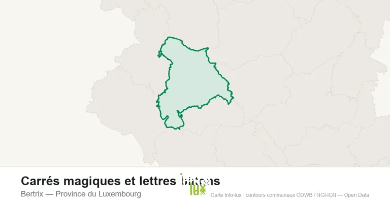 Carte de localisation : Bertrix (Province du Luxembourg)