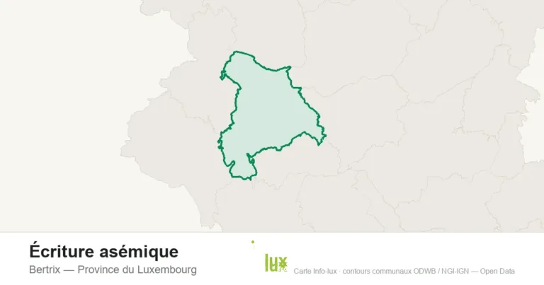Carte de localisation : Bertrix (Province du Luxembourg)