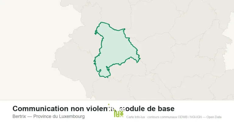 Carte de localisation : Bertrix (Province du Luxembourg)