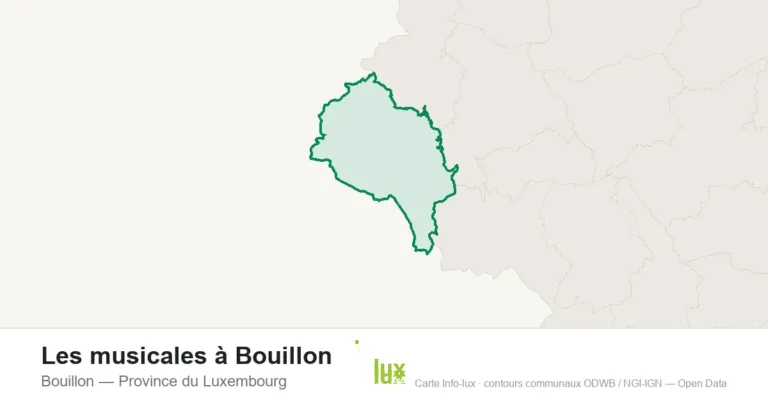 Carte de localisation : Bouillon (Province du Luxembourg)