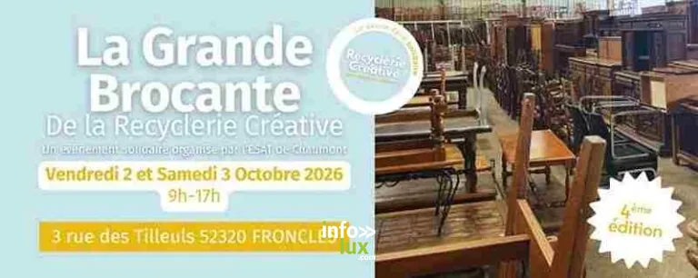 Froncles > Brocante > 4e édition de la Grande Brocante de la Recyclerie Créative