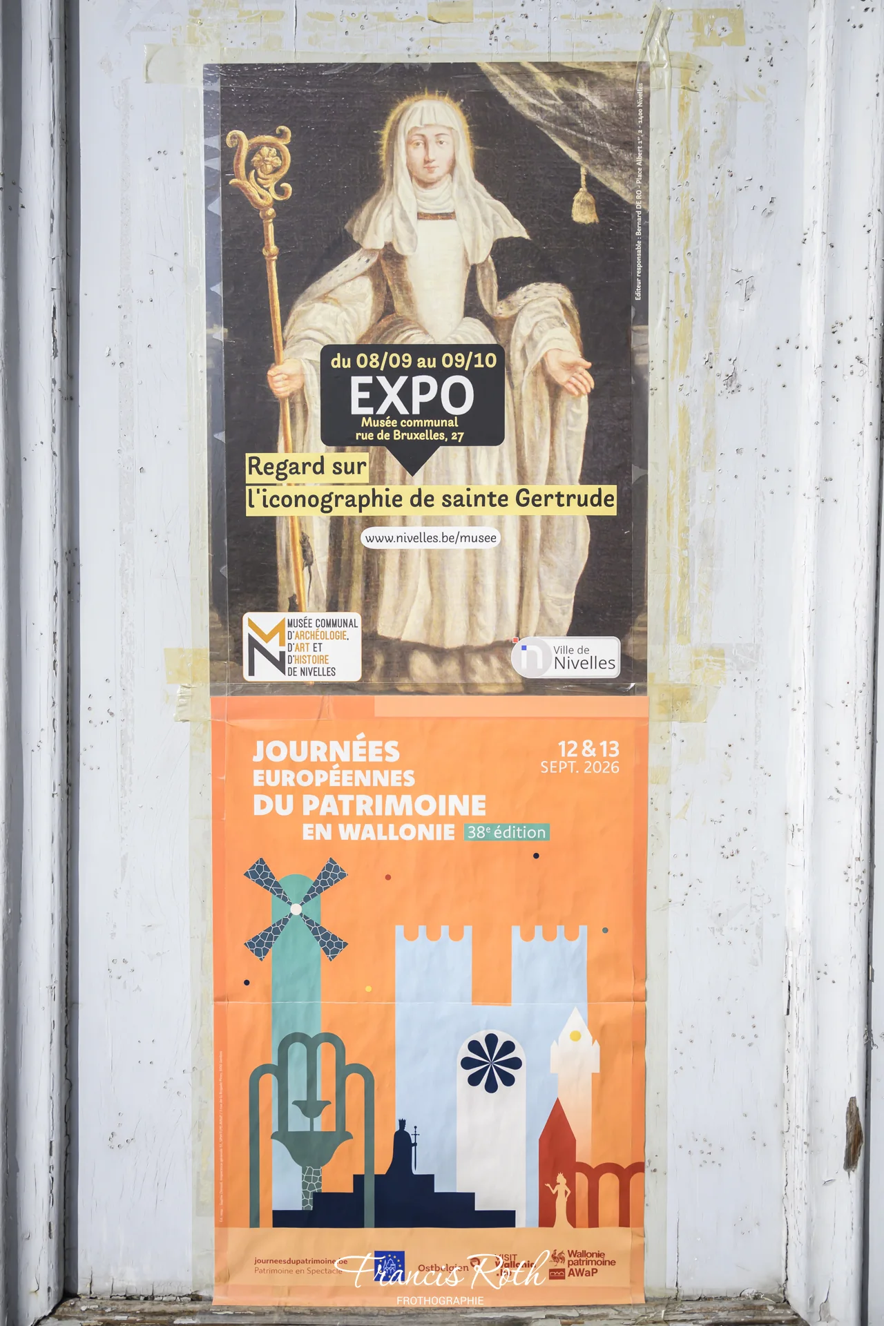 Affiches de l'exposition et des Journées du patrimoine au musée communal de Nivelles