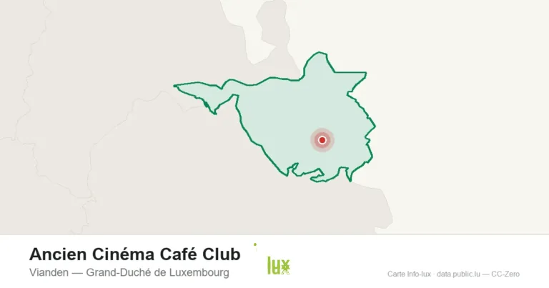 Carte de localisation de Ancien Cinéma Café Club à Vianden (Grand-Duché de Luxembourg)