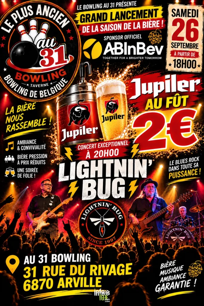 Arville > Concert > concert lightin big et fête de la bière - affiche