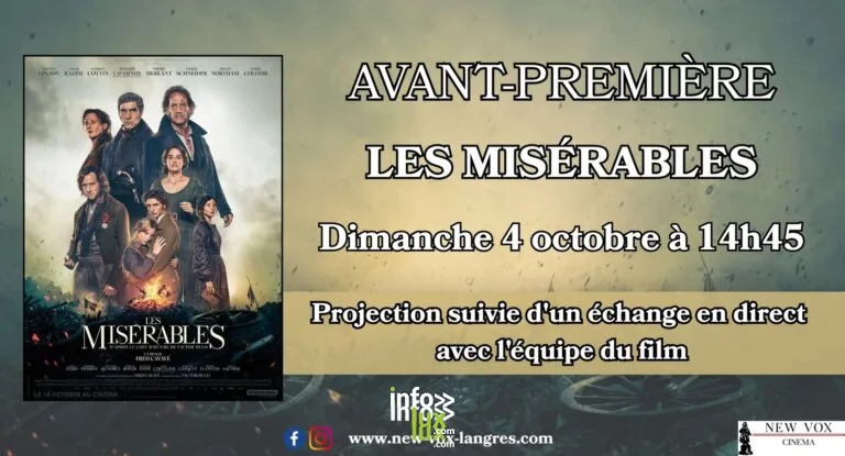 Langres > Sorties & Découvertes > Avant-première : “Les Misérables”