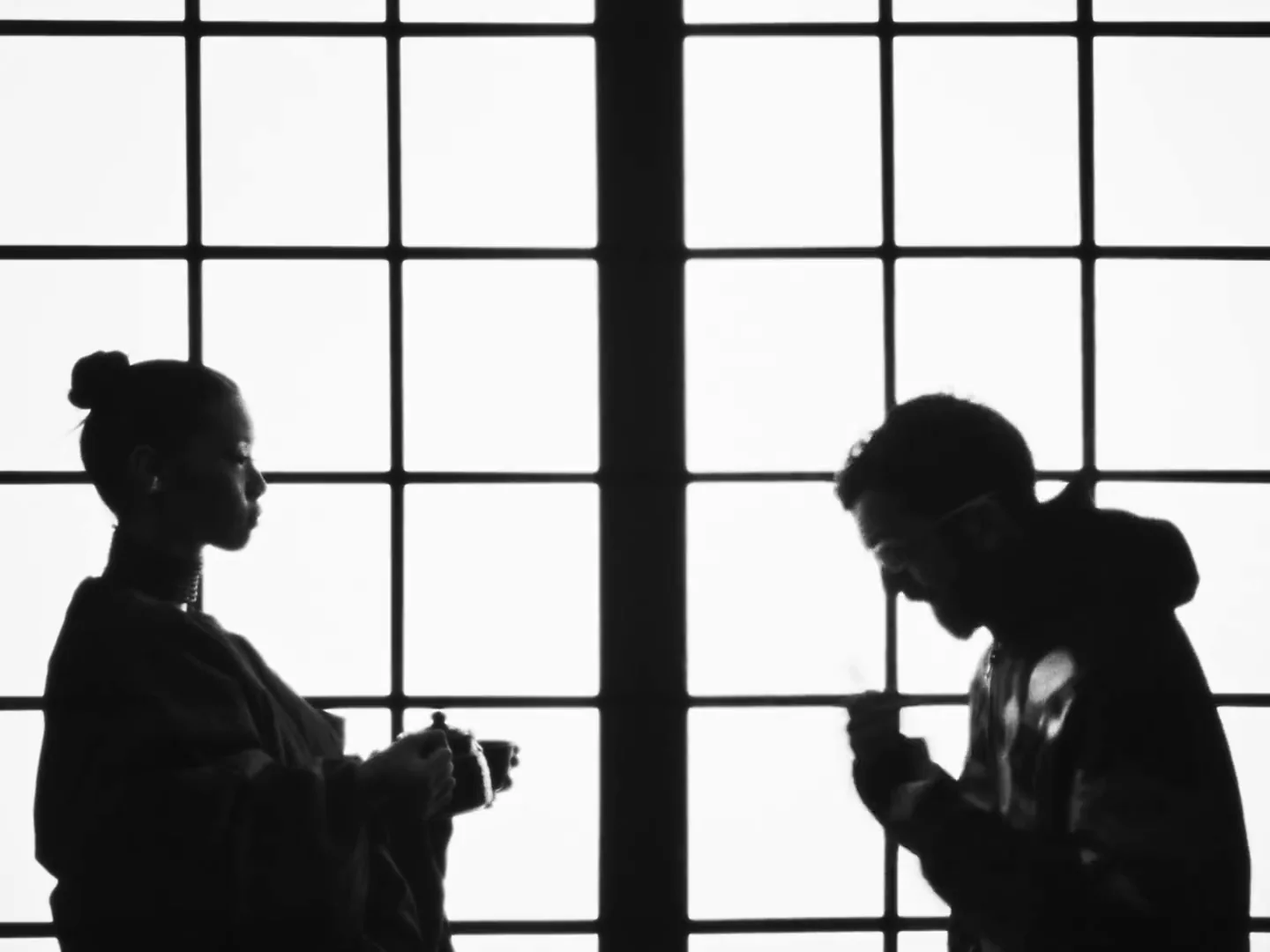 Silhouettes et visages dédoublés dans le clip Les Dieux et les Rois