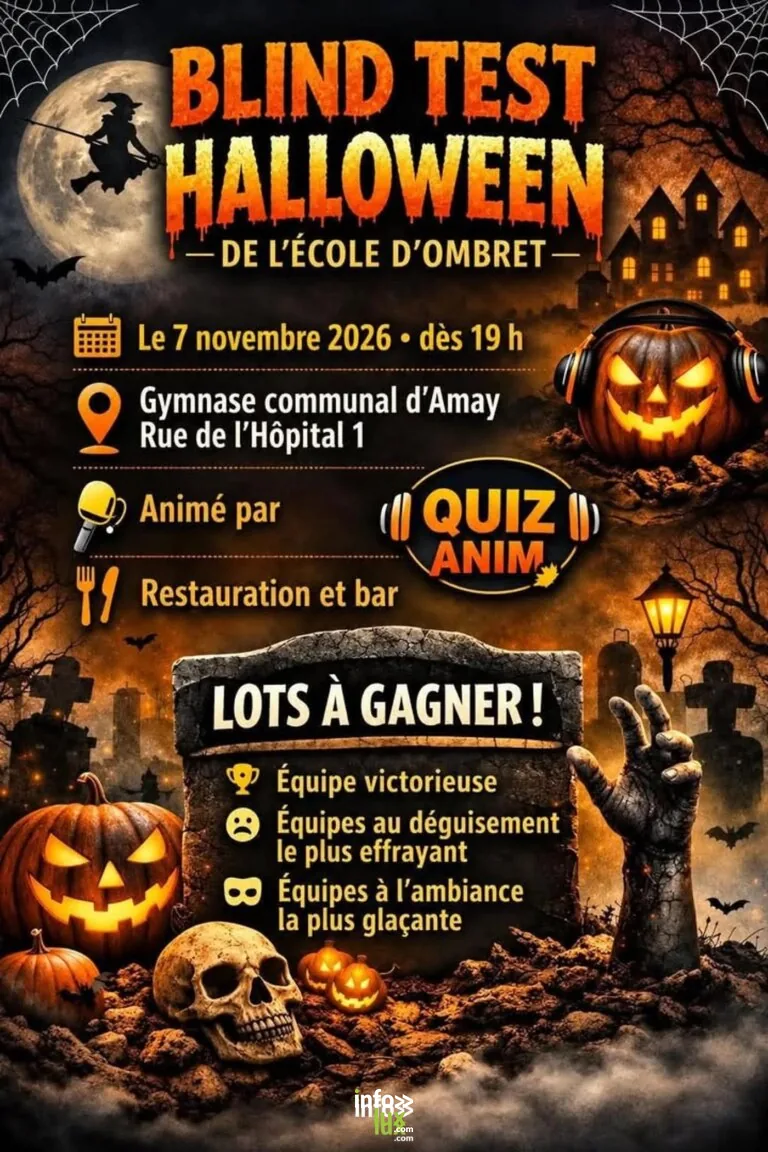 Blind test Halloween de l’école d’Ombret 2026
