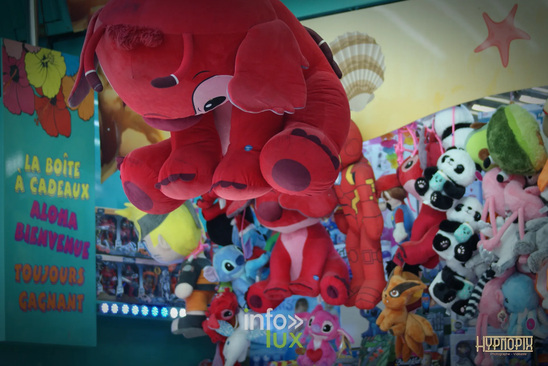 Stand de peluches de la kermesse de la Braderie de Braine-l’Alleud, samedi 5 septembre 2026