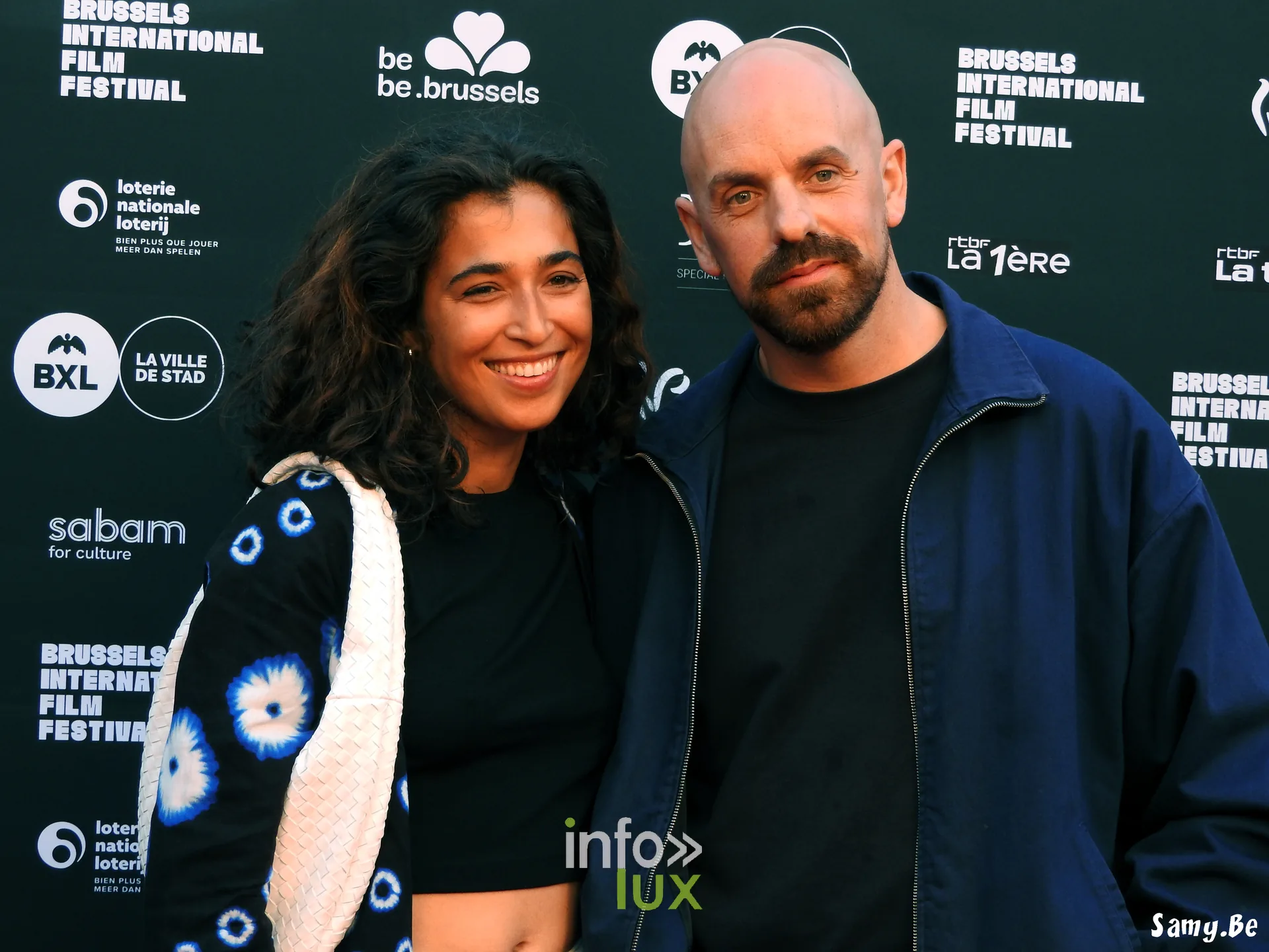 Deux invités du film La Danse des Renards au photocall du BRIFF
